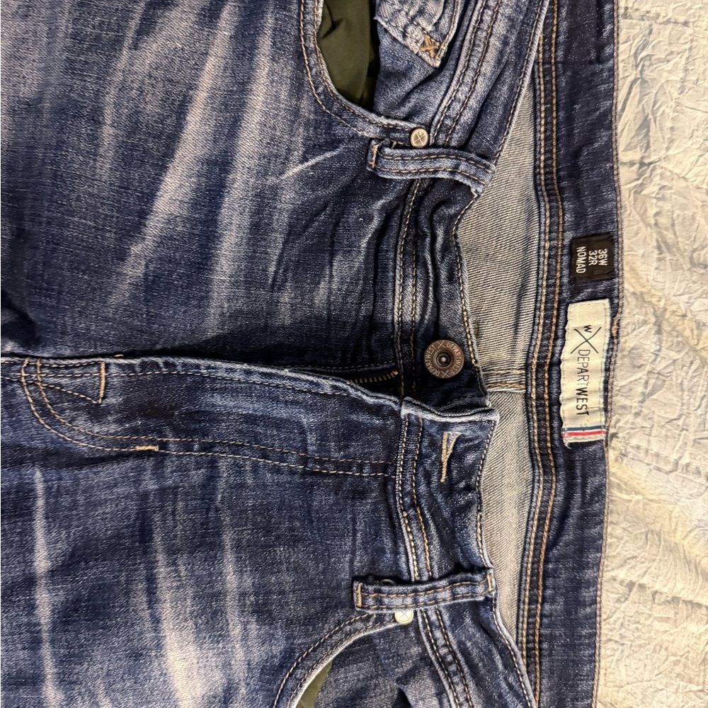 Blue Relaxed Jeans with Vintage Fading